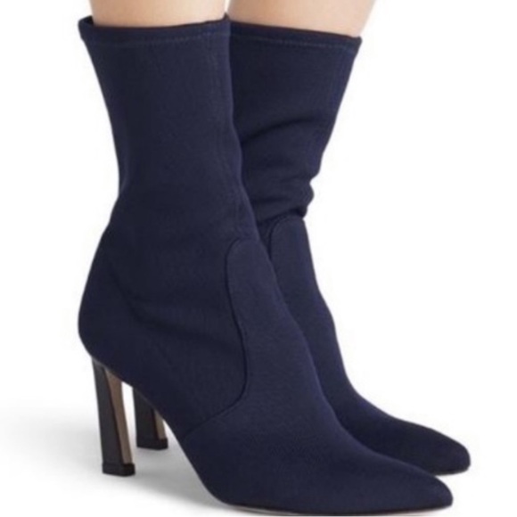 Stuart Weitzman Shoes - Stuart Weitzman Navy rapture Portofino canvas stretch boot